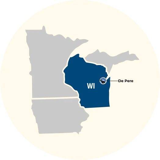 map of wisconsin and asphalt seal & repair office location