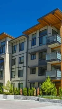 Exterior of an apartment complex